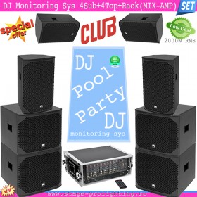 DJ Pool Party Monitoring System 2000W SET